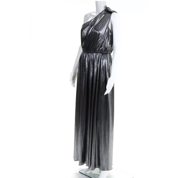 Retrofete | Andrea Gown In Gunmetal Silver Size S - Picture 6 of 14